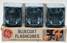 Vintage GE 1960's Bluecoat Flashcubes SEALED Pack of 3 Cubes