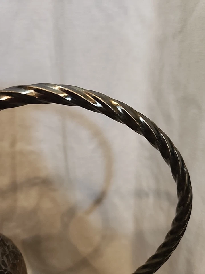 Turkish glass mosaic table lamp, Moroccan boho style, metal base, oriental... - Image 3 of 4