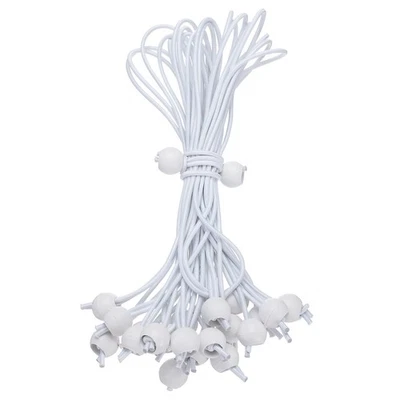 20Pcs Ball Bungee Cords 12" Heavy Duty Bungee Cord Balls for Tent Holding White - Photo 1/4