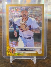 2022 Topps Chrome Carlos Correa Logofractor Edition #20 Gold Refractor /50 Twins