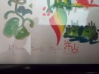 Vintage 2006 Signed Korean Folk Art Name Painting Framed  — photo 2