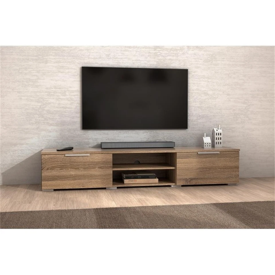 Soporte TV Tvilum Match 2 cajones 2 estantes en trufa Foto 3 de 4