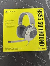 Corsair HS55 Stereo Gaming Headset Dolby Audio 7.1 Surround Sound White UK