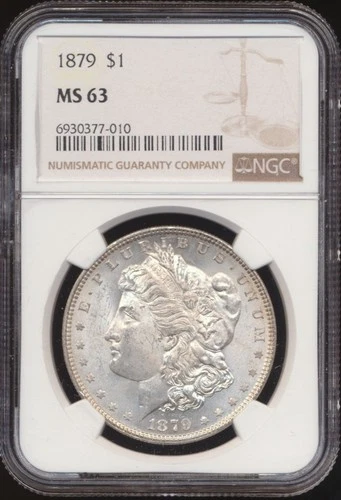 1879 Morgan Silver Dollar NGC MS 63