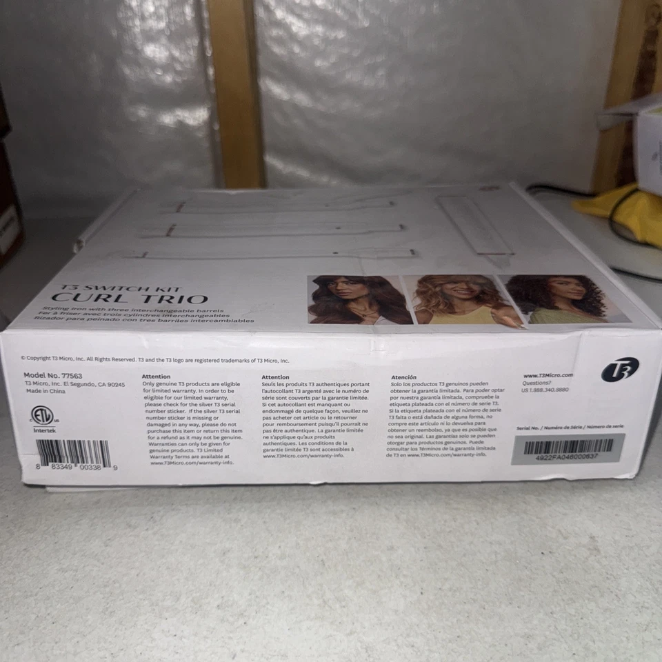 T3 Switch Kit Curl Trio Professional Ionic Interchangeable Curl (No Power Base!) - Image 2 of 4