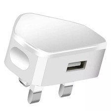 UK 3 Pin Dual USB Plug Adapter Mains Wall Charger 1/2/3-Port For Phones Tablet