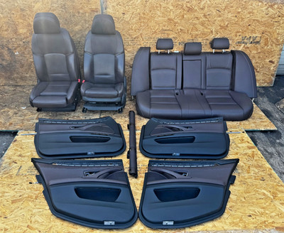 14-17 OEM BMW F10 5-Series Heated Seats & Door Panels Brown Leather COMPLETE SET