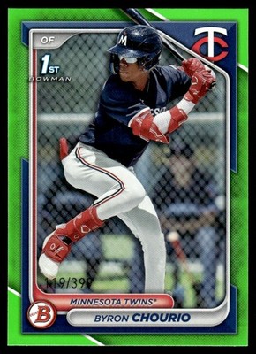 2024 Bowman Prospects Neon Green Byron Chourio 119/399 Minnesota Twins #BP-129