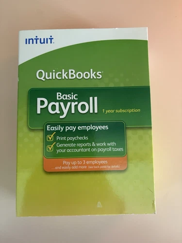 Intuit QuickBooks Basic Payroll 2008 Small Business 1-3 Employee New Sealed
