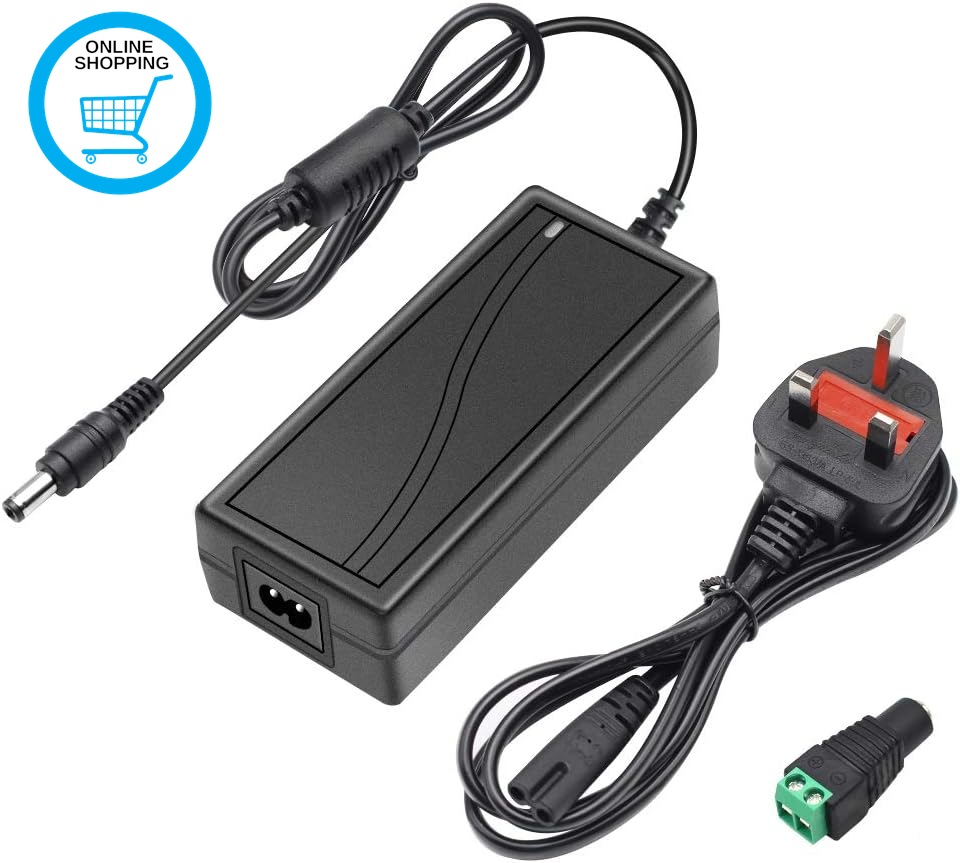 12V 5A 60W LED Power Supply, 100-240V AC to 12V 5Amp DC Power Adapter, Low Volta
