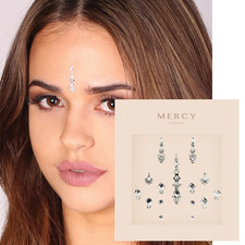 Gigi Silver Bindi   Crystal Indian Bindi Face Jewels Silver Packet