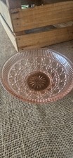 Vintage Pink Depression Glass Candy Dish