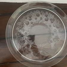 Indiana Glass Wreath 13" Platter/Cookie Tray, American Glass, #3246, Made in USA