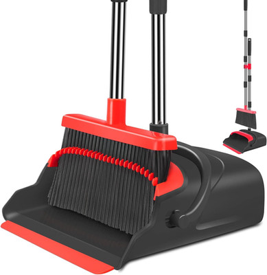 Upgrade Broom and Dustpan Set, Broom with Dustpan Combo Set, Large Size and with