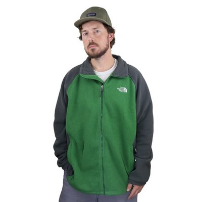 The North Face Synchilla Fleece Jacket Mens XXL Green Gray Polartec 200 Y2K Coat