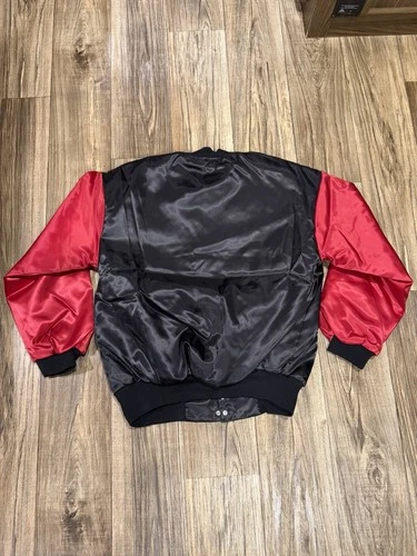 Vintage 1990s Hartwell Sports Budweiser Satin Silk Bomber Jacket Size Medium image 5