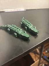 Lego dark green alligator(s) crocodile(s) x2 pieces NEW item 6026c01 functioning