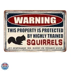Funny Squirrels Decor Vintage Metal Tin Signs Plaque Wall Decor Bar Pub Man C...