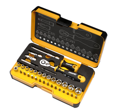 Felo XL-Strongbox ''R-GO XL'' 1/4'' 36-tlg. SL/PH/PZ/TORX /HEX/BH/SW/MS