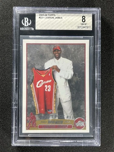 2003-04 Topps LeBron James #221 Draft Pick Rookie RC Cavaliers BGS 8 NM-MT