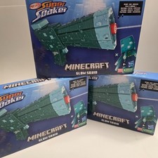 3 NERF Super Soaker Minecraft Glow Squid Water Blaster Guns Minecraft Edition