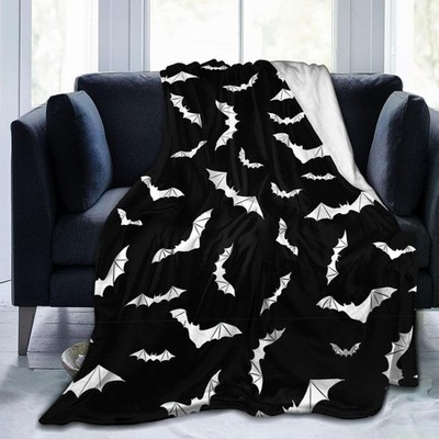 Gothic Bat Pattern Throw Blanket 60 x 80