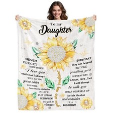 Birthday Gifts Blanket Gifts from Mom Dad, Birthday Graduation 50x60" Daughter
