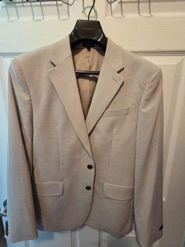 NEW EXPRESS KHAKI SLIM SUIT JACKET 40 SHORT