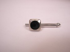 SINGLES 1 5/16" Black Square Vintage SWANK Formal Tuxedo Prom Shirt Stud b158