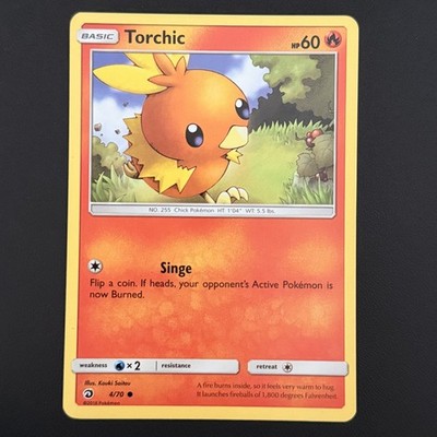 Torchic / Flemmli | 4/70 | Dragon Majesty | Pokemon Karte Englisch