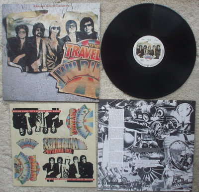 The Traveling Wilburys - Self Titled - EX- Vinyl LP + Inner + RARE Sticker Sheet