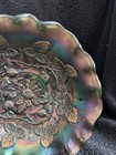 MILLERSBURG Blackberry Wreath 10inch Satin Green Carnival 3 n 1 Bowl  1910c — photo 4