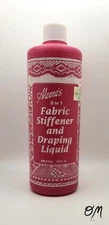 Aleene's 2n1 Fabric Stiffener Draping Liquid Vintage 16 oz Pink Bottle