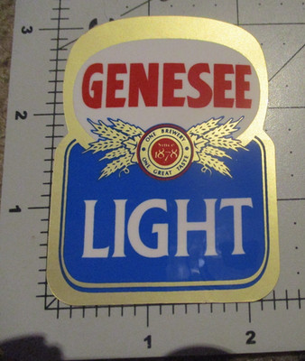 GENESEE BEER New York Light genny nos STICKER decal craft beer brewery brewing Z