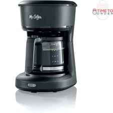 Coffee Maker 5-Cup Drip Compact Auto Pause Easy-to-View Water Window