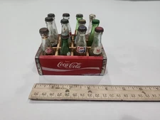 Vintage Miniature Coca Cola Case Crate w/ 12 Bottles Dr Pepper Pepsi RC Etc