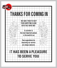 50Pcs Heavy Duty Disposable Auto Paper Floor Mats,Automotive Mat 16" W x 20" H