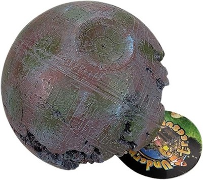 Death Star II-Inspired Aquarium Ornament   Sci-Fi Resin Decor   3.5''