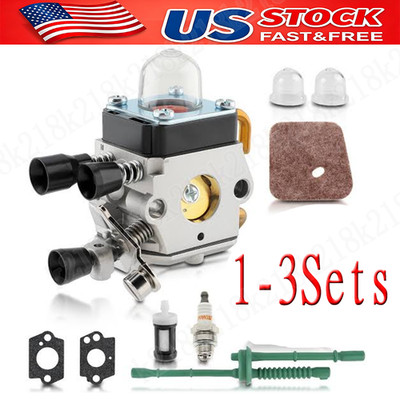 1/3x Carburetor For Stihl FS45 FS55 FS55R FS55RC HL45 KM55R FS38 w/Fuel Line Kit