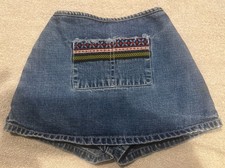 Vintage Girl  s Size 3 Gymboree Denim Jean Skirt/skort Embroidered Pockets 90  s