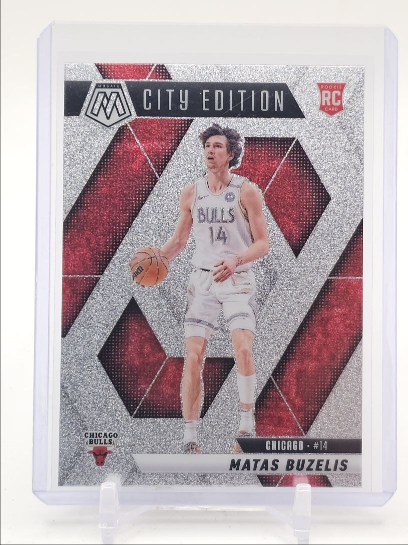 MATAS BUZELIS 2024-25 MOSAIC CITY EDITION ROOKIE GLITTER PRIZM SSP RC Q2620