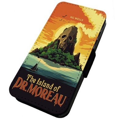 Bedruckte Flip Handyhülle iPhone, Samsung & Huawei Classic Books Island Dr Moreau
