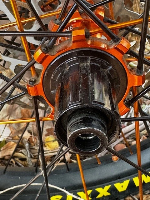 Industry Nine Hydra Back Country 450 wheelset with Orange Hydra hub.  - Image 4 of 4