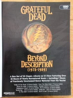 GRATEFUL DEAD Beyond Description 2004 magazine ADVERT/Poster/clipping 11x8 inch