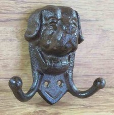 Garderobenhaken Hund Bernhardiner Gusseisen Wandhaken Haken Kleiderhaken