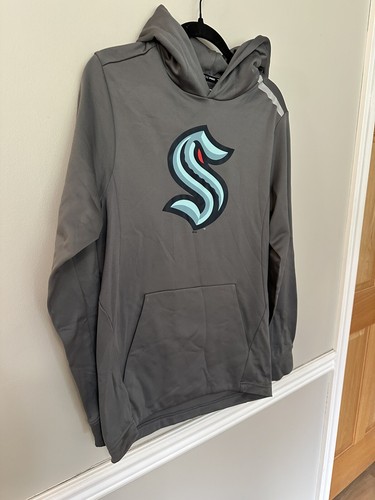Fanatics Seattle Kraken Authentic Pro Hoodie Gray Men’s Size: Small NWOT - Picture 2 of 7