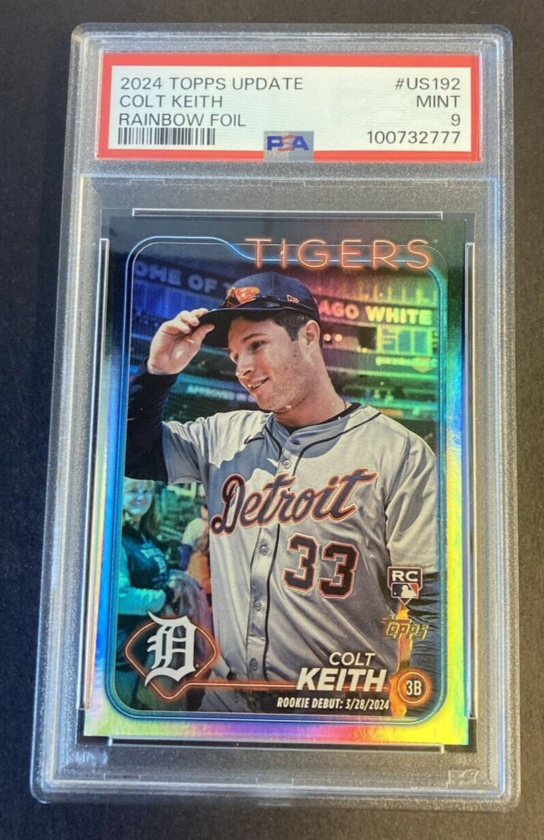 2024 Topps Update Colt Keith Rookie Debut Rainbow Foil PSA 9 #US192
