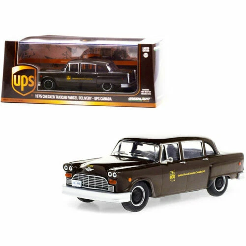 GREENLIGHT 86196 Checker Taxicab Parcel Delivery UPS Canada 1975 1/43 Miniature