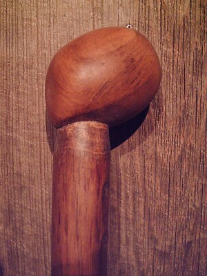 walking stick egg shaped KNOB HANDLE for average sized hands brass tip USA MADE