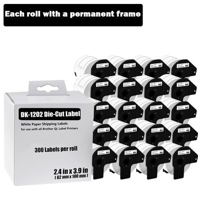 20 Roll DK1202 62mm 300 Address Labels 